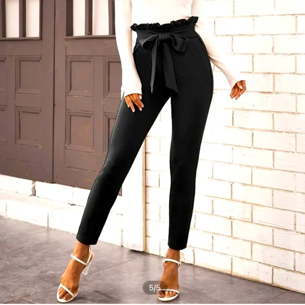 Belted skinny pants - Picture 1 of 5